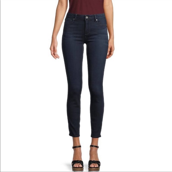 Paige Verdugo Ankle Jeans Distressed Dark Wash Mid Rise Size 31 - Picture 9 of 10